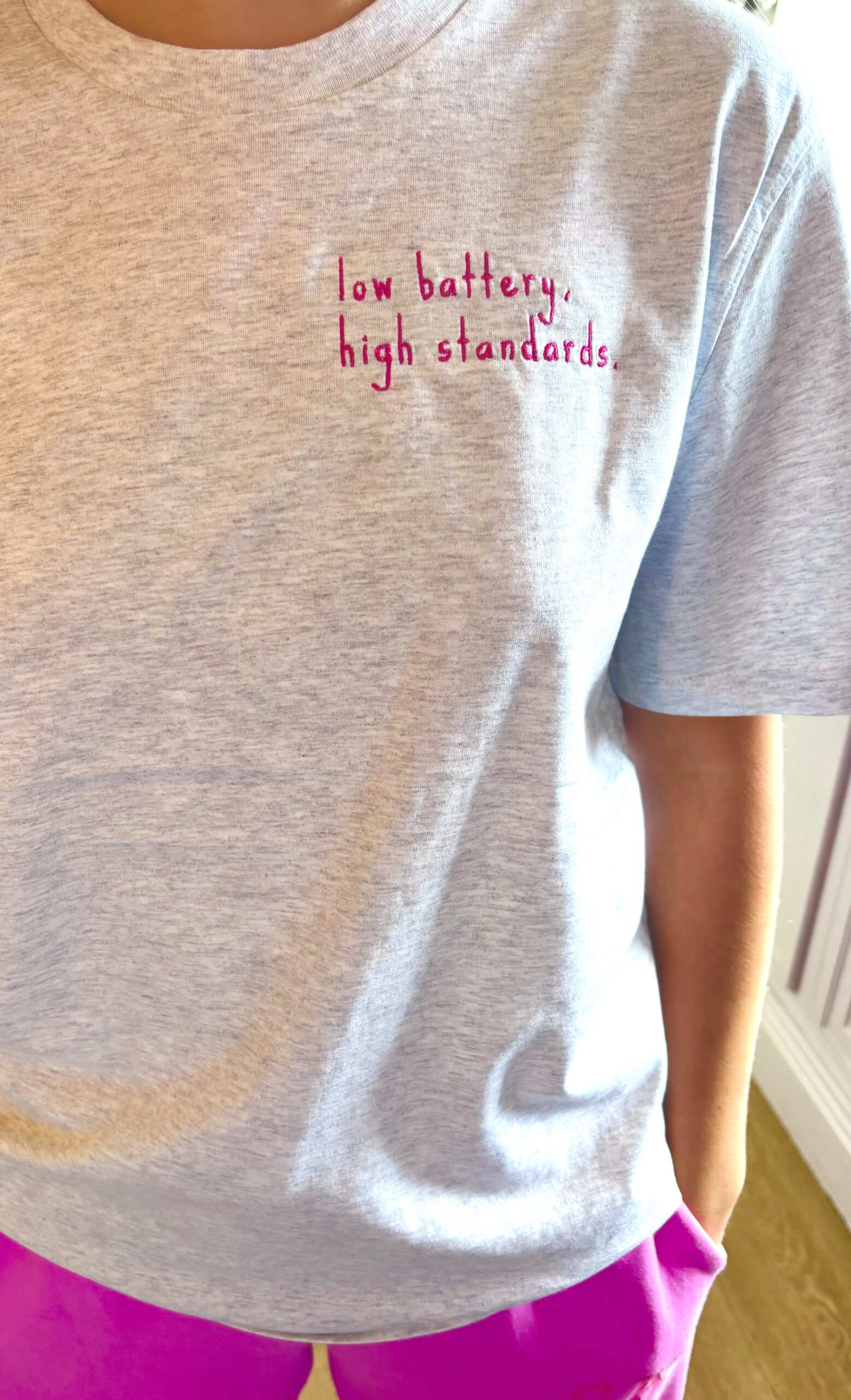 low battery high standards tee shirt